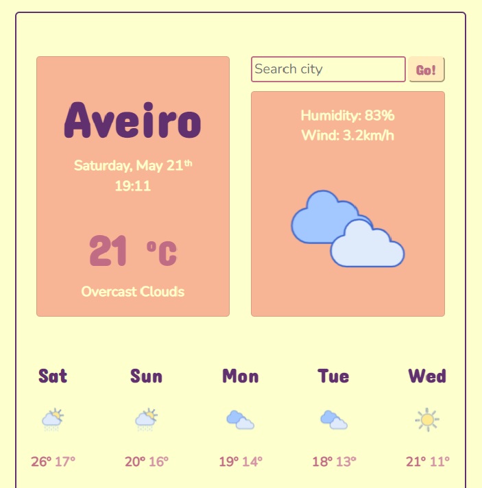 Weather app preview